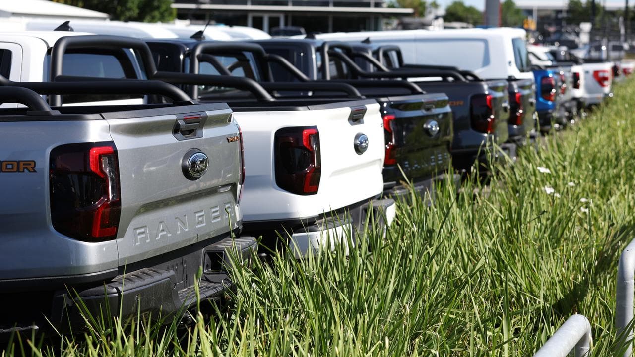 A dealership displays new and used cars (file image)