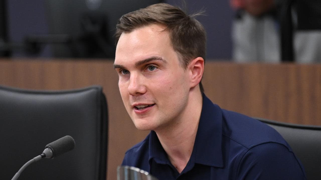 Jarryd Bartle speaks at the hearing