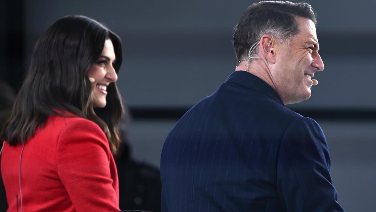 Sarah Abo and Karl Stefanovic