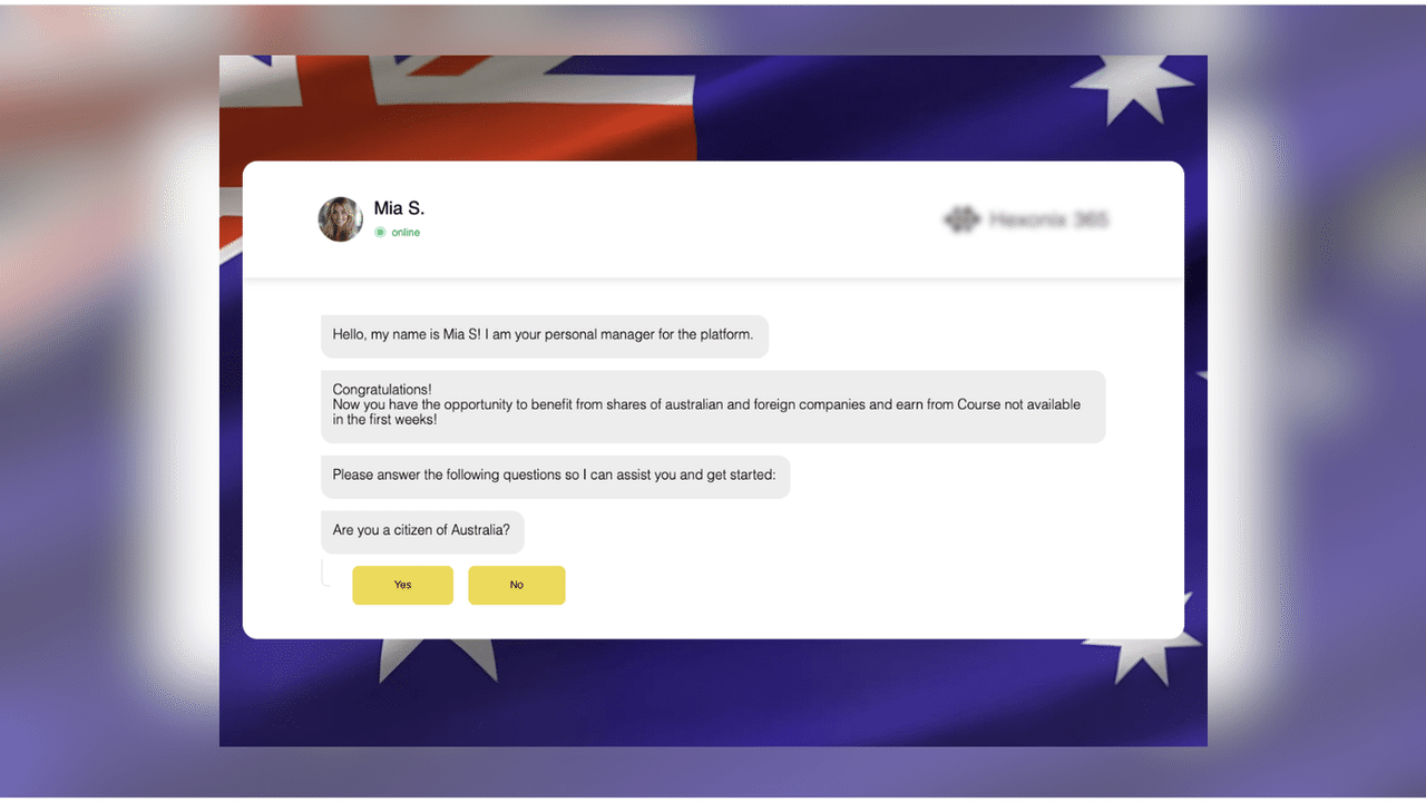 A screenshot of the fake ABC website