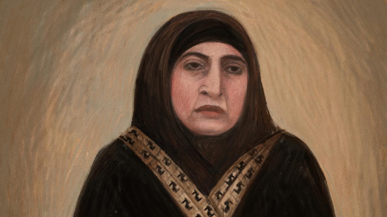 A court sketch of Kawsar Ahmad at her bail application in Melbourne