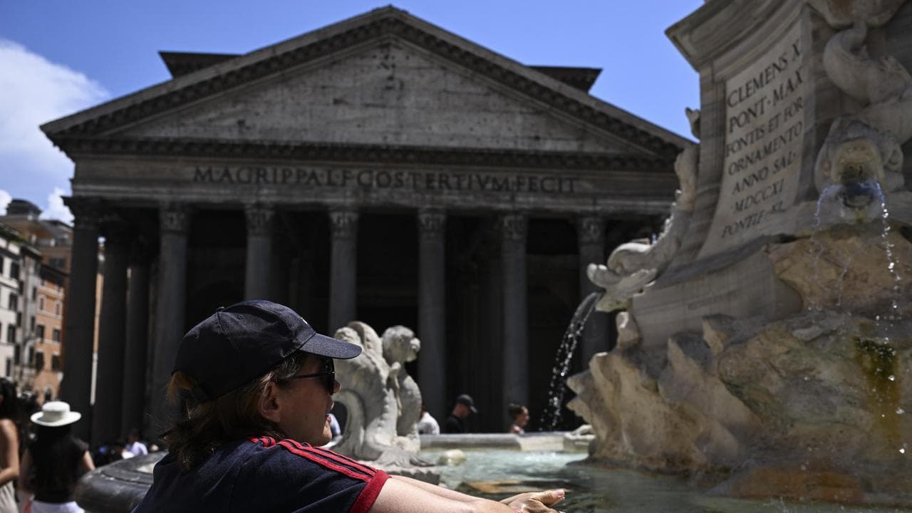 Hot weather in Rome