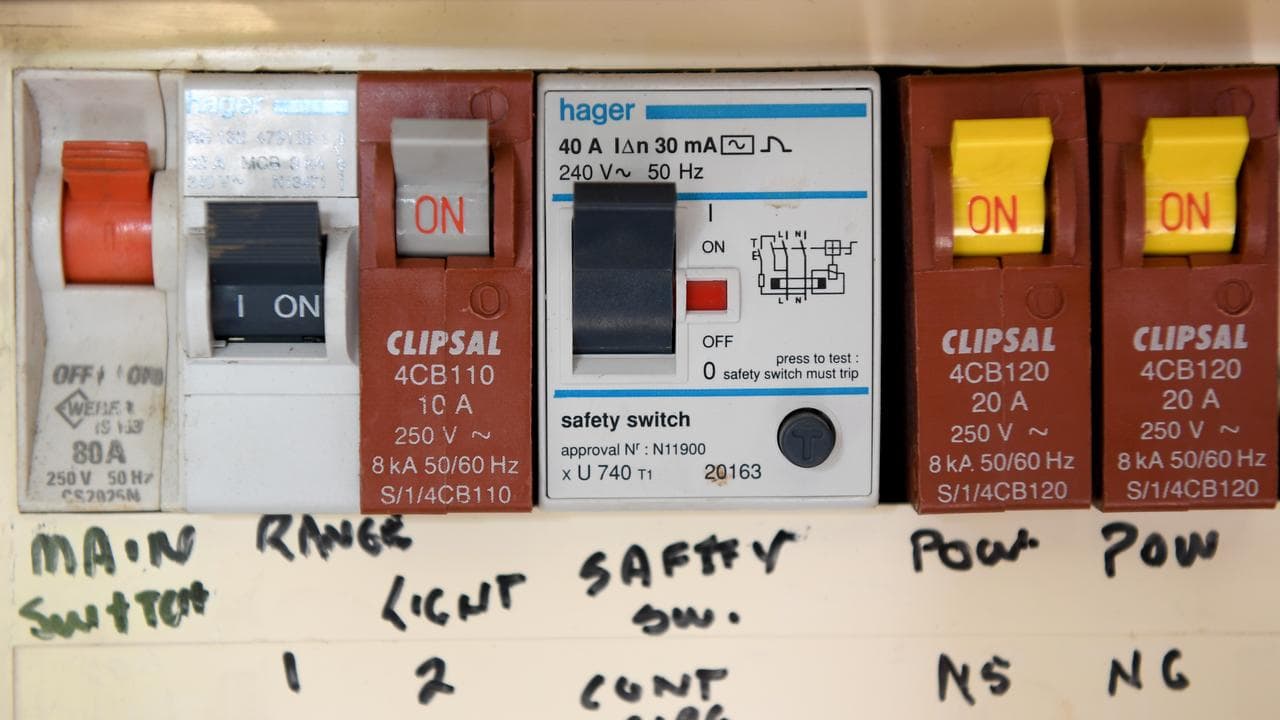 Electrical circuit switches inside a meter box (file image)