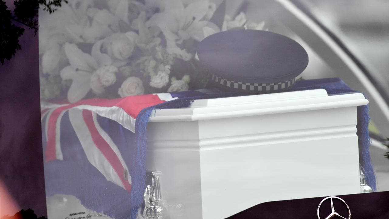 Joanne Shanahan's coffin (file)
