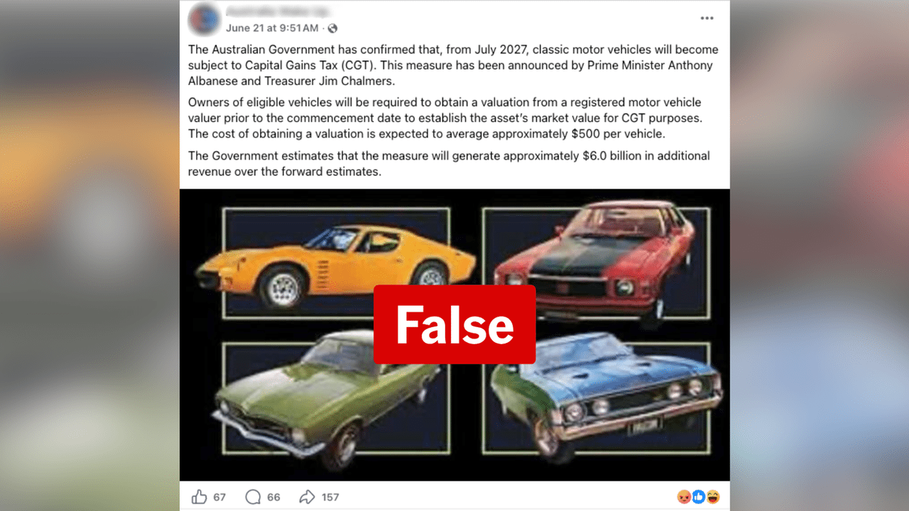 A screenshot of a Facebook post.