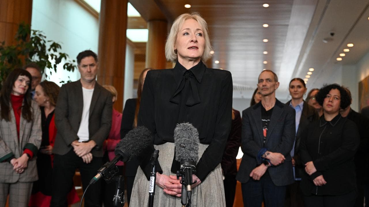 ARIA boss Annabelle Herd speaks to the media