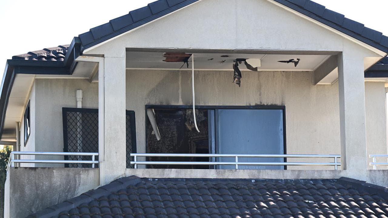 The scene of the fire