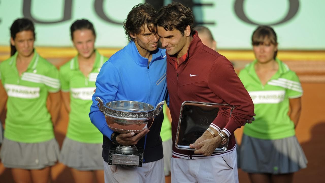 Tennis superstars Rafael Nadal and Roger Federer