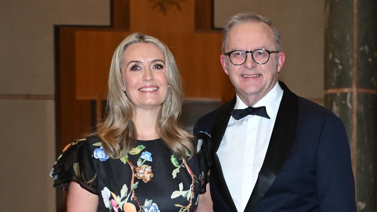Anthony Albanese and wife Jodie Haydon at the 2026 Midwinter Ball