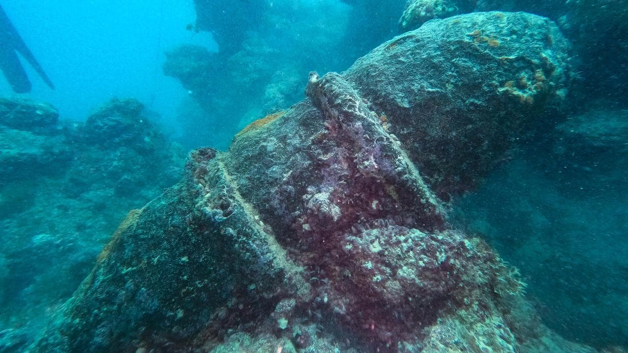 An explosive remnant of war in Tuvalu