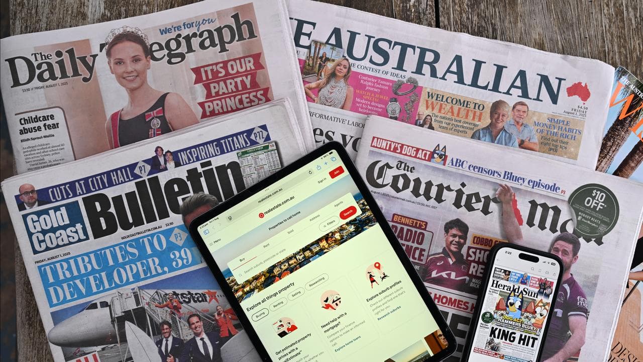 The realestate.com.au app and News Corp papers (file)