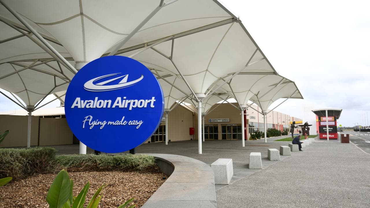 Signage at Avalon Airport (file image)