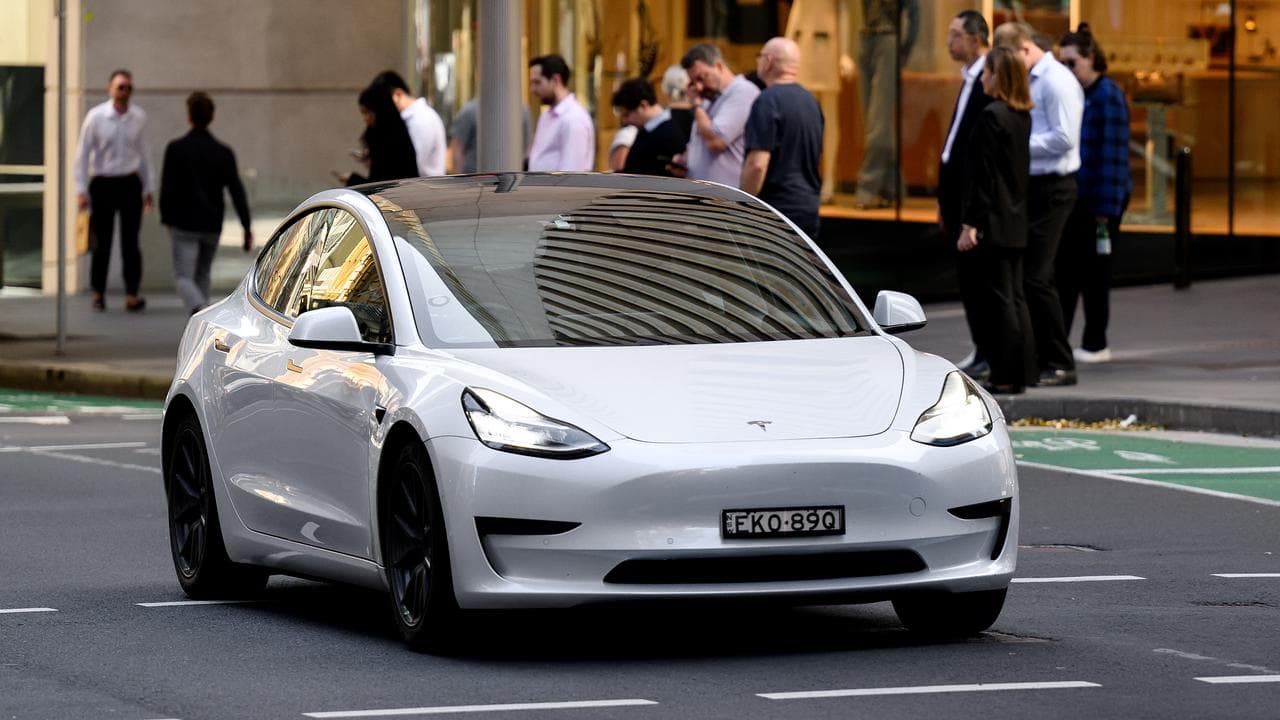A Tesla electric vehicle