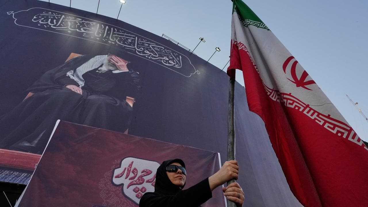 Iranian government supporter in Tehran