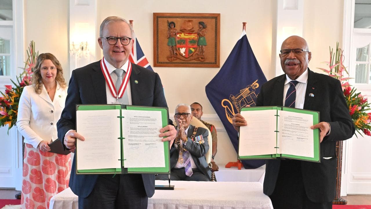 Anthony Albanese and Sitiveni Rabuka