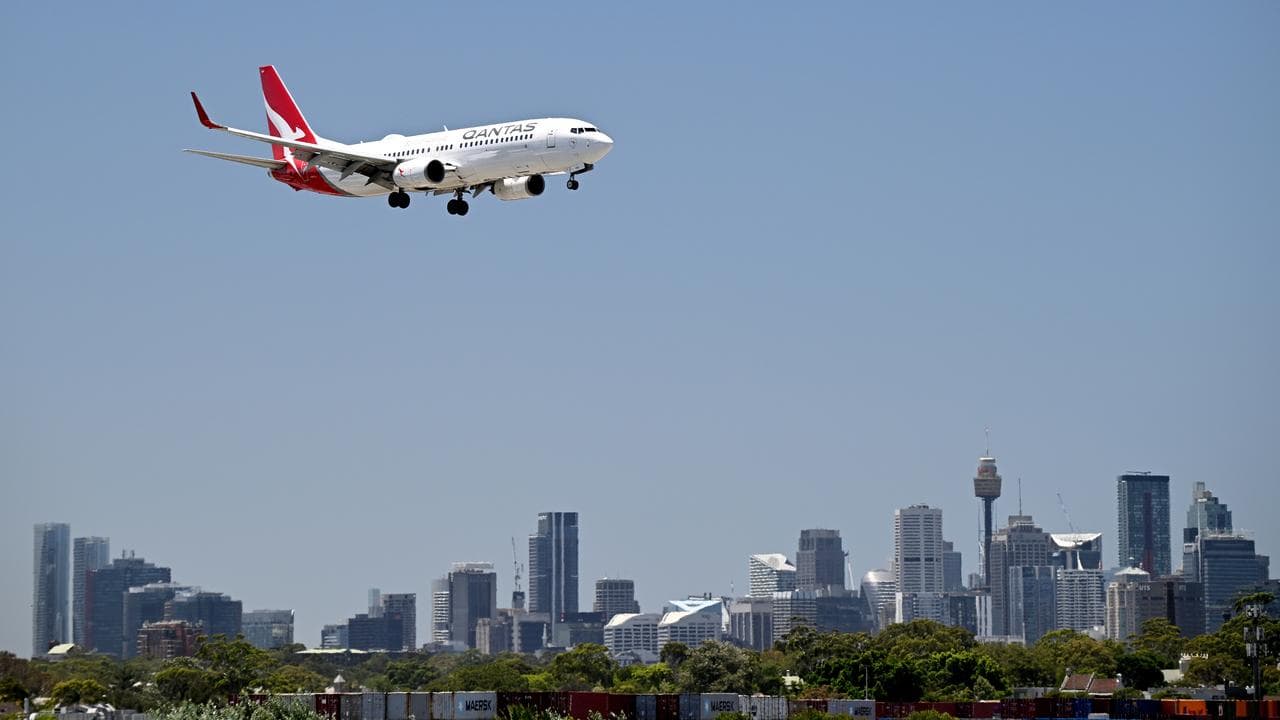 A general view of Qantas aircraft