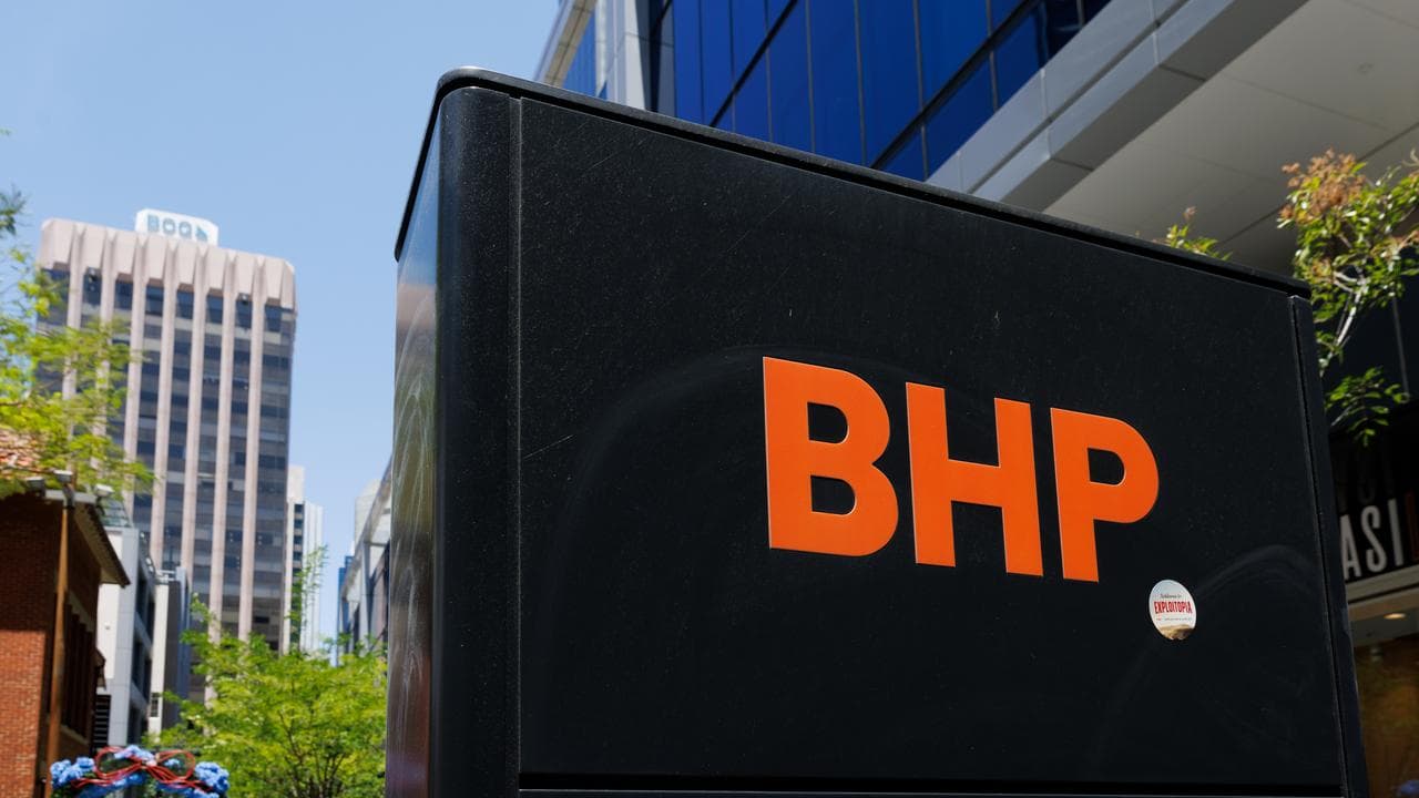 A file photo of BHP signage 