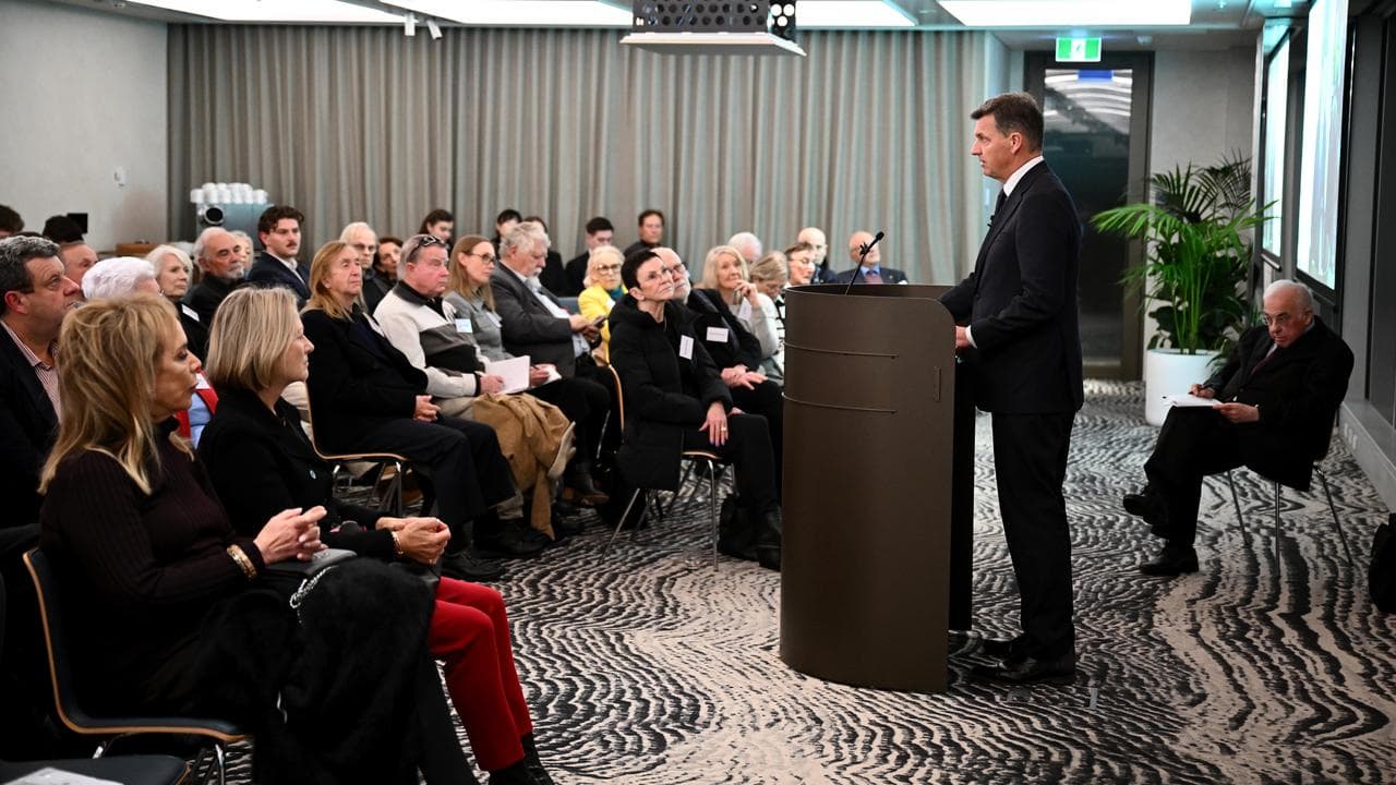 Angus Taylor delivers an address at The Sydney Institute