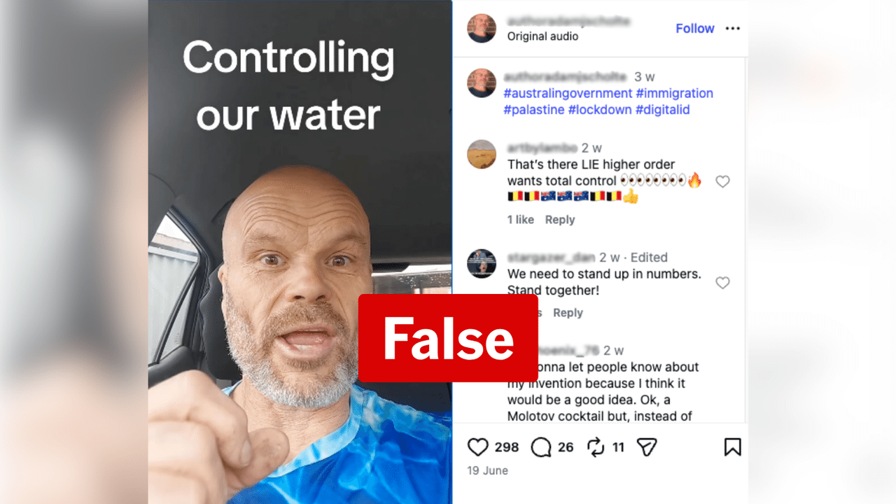Screenshot of a Facebook post with the false claim about Jeff Bezos.