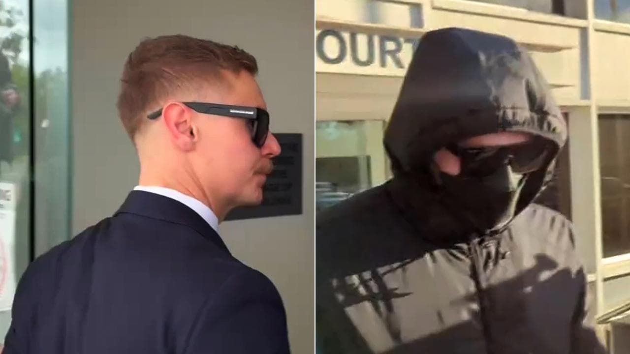 diptych of two men in sunglasses