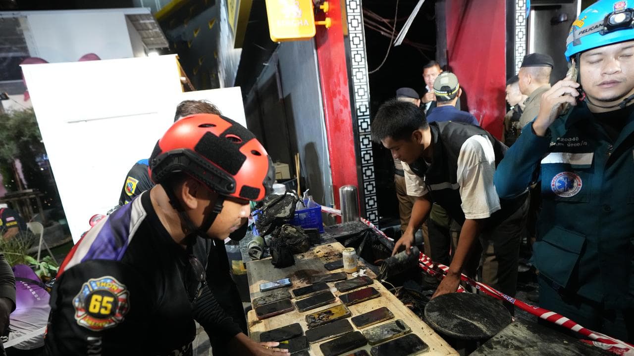 Mobile phones of victims of a fire