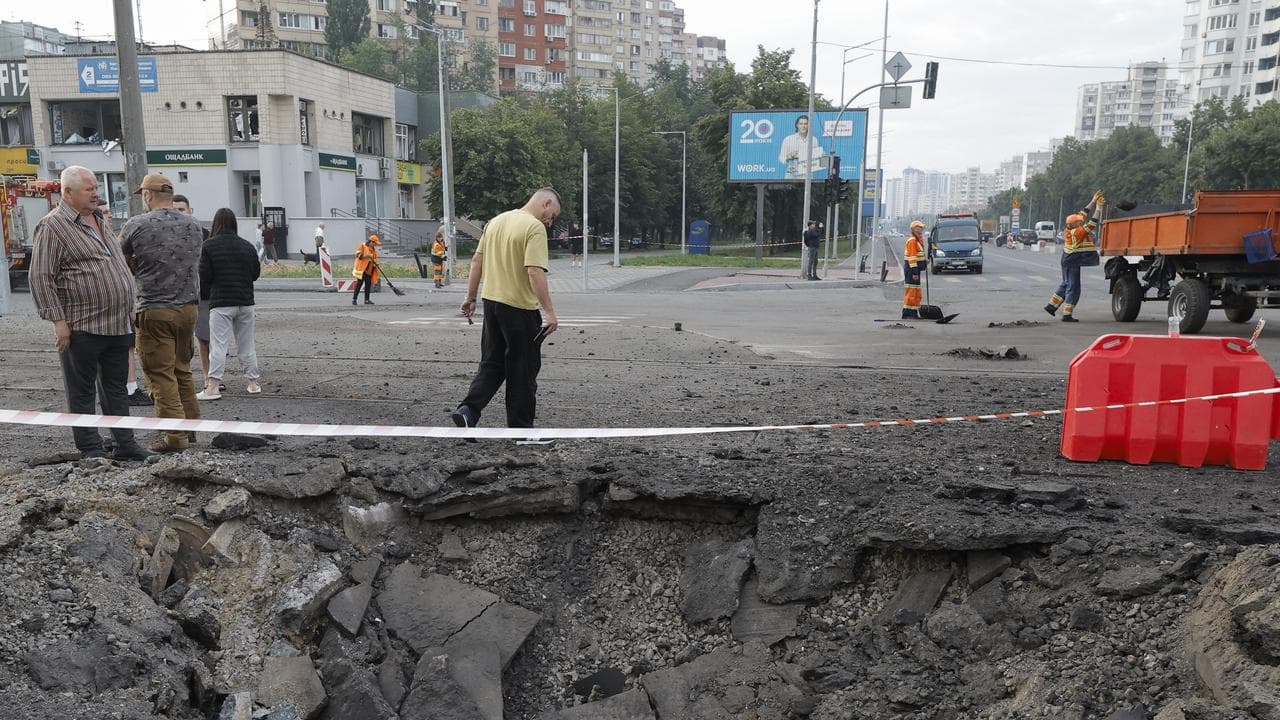 Kyiv after Russian missile shelling