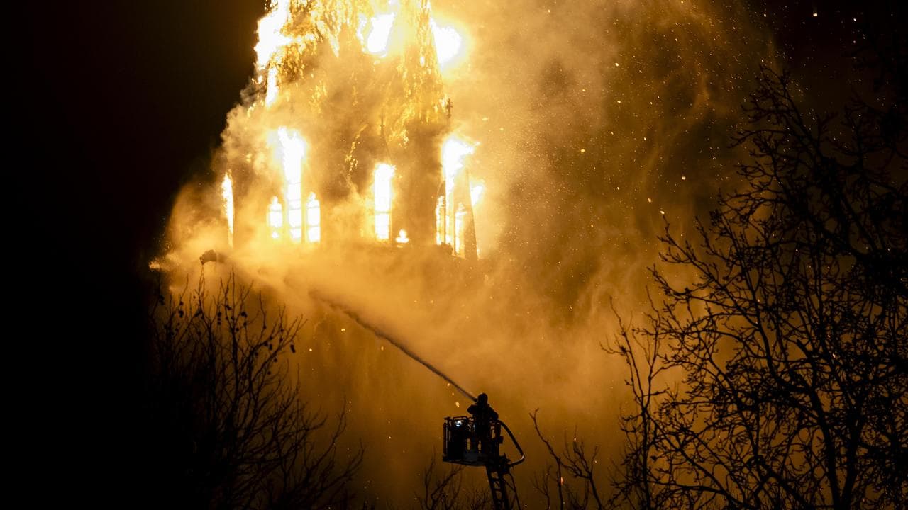 A fire at Amsterdam's 154-year-old Vondelkerk