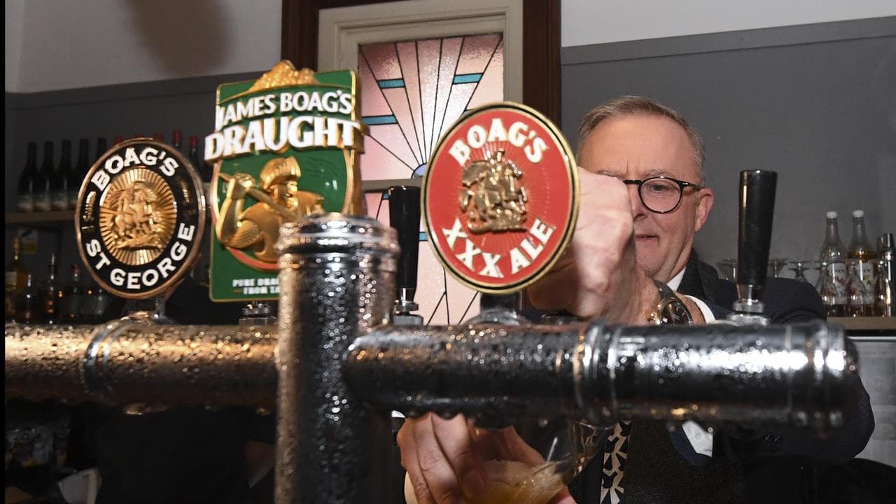 Anthony Albanese visiting the Boag’s brewery in 2022
