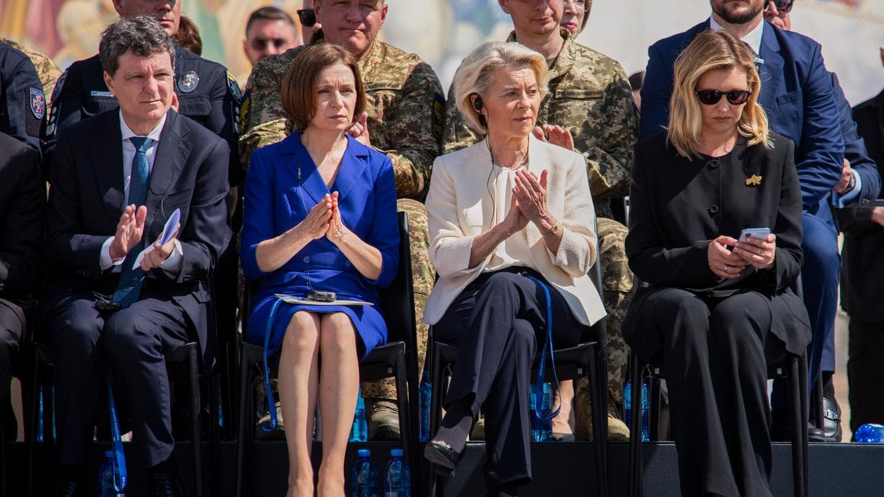 Nicusor Dan, Maia Sandu, Ursula von der Leyen and Olena Zelenska