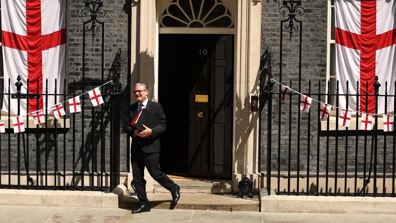 British Prime Minister Keir Starmer departs 10 Downing Street