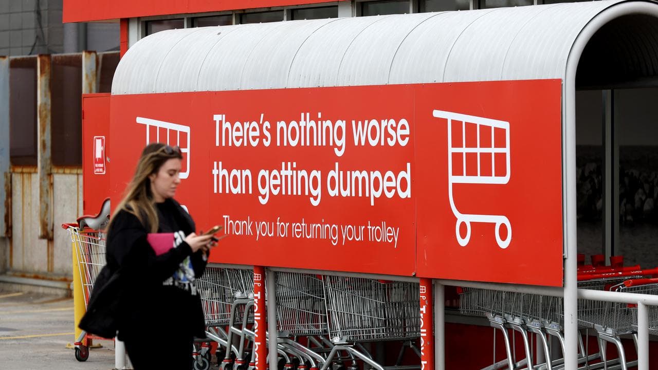 Shoppers at Coles