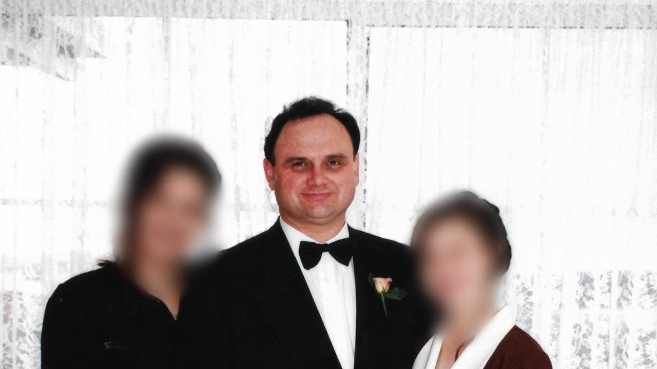 man in tuxedo alongside two women