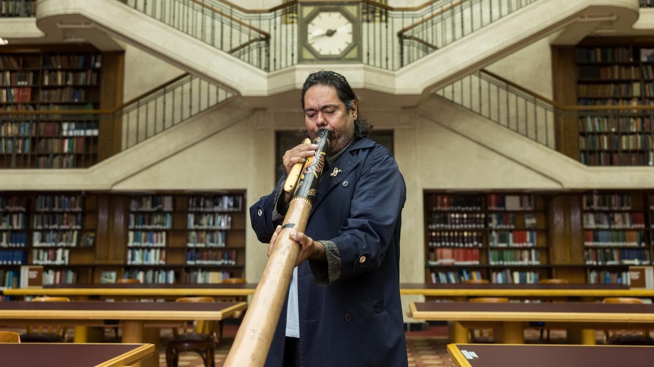 William Barton, First Nations artist at the State Library of NSW