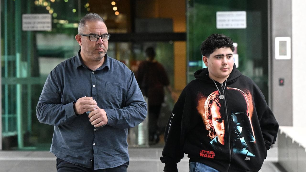 Simon Tadros and Nicholas Tadros outside a court
