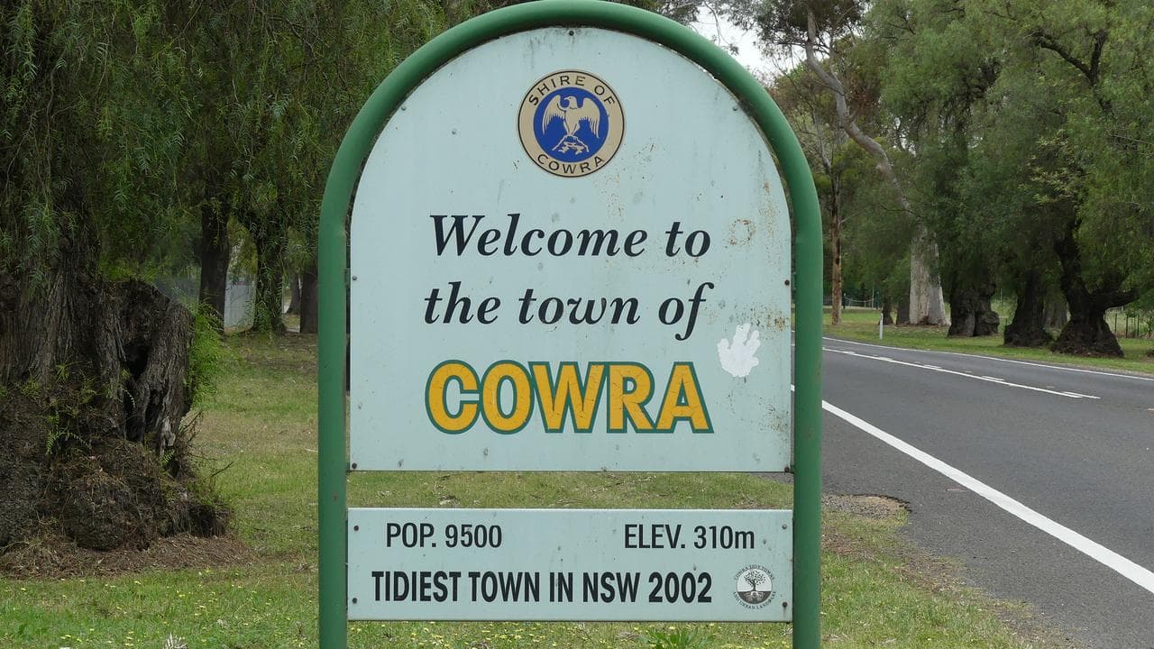 The welcome sign in Cowra (file image)