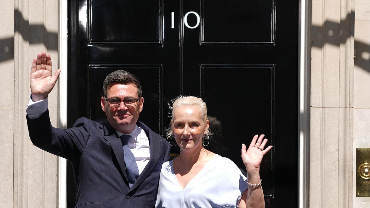 UK Prime Minister Andy Burnham and his wife Marie-France van Heel