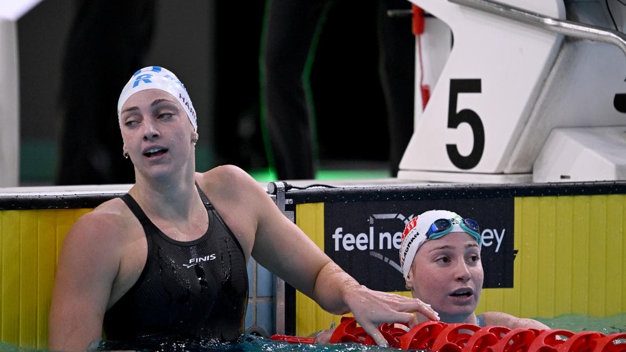 Mollie O’Callaghan (right) with Meg Harris 