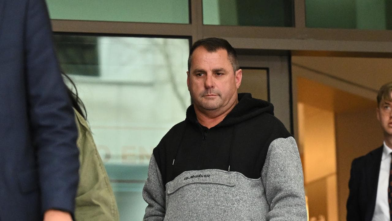 man leaves court