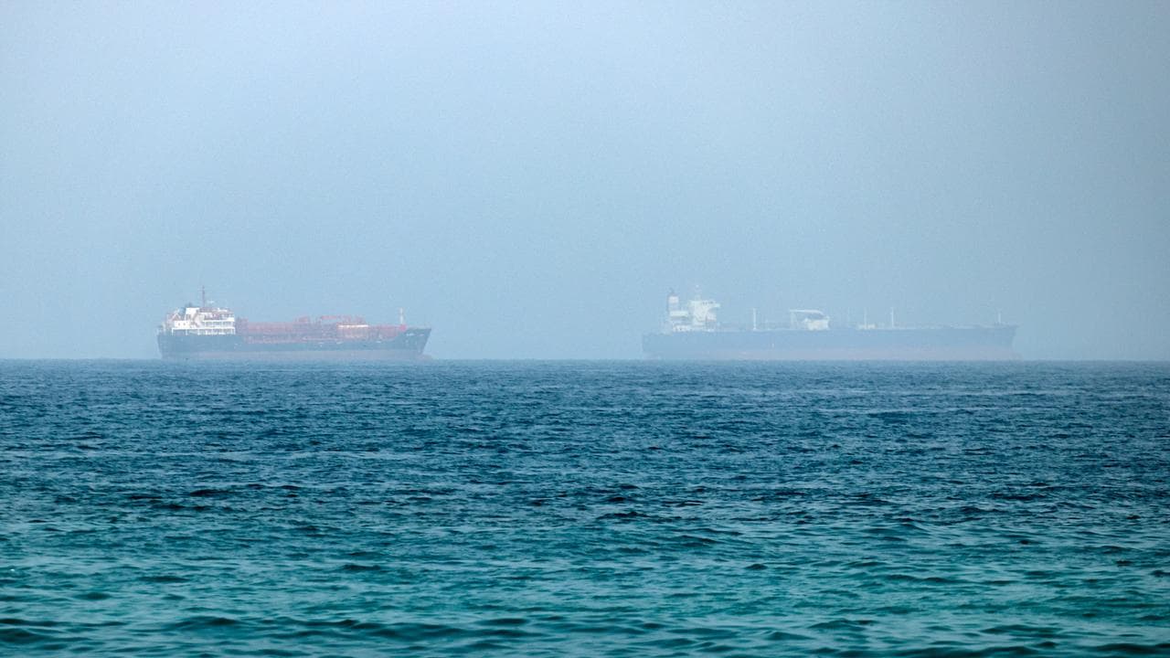Vessels near the Strait of Hormuz