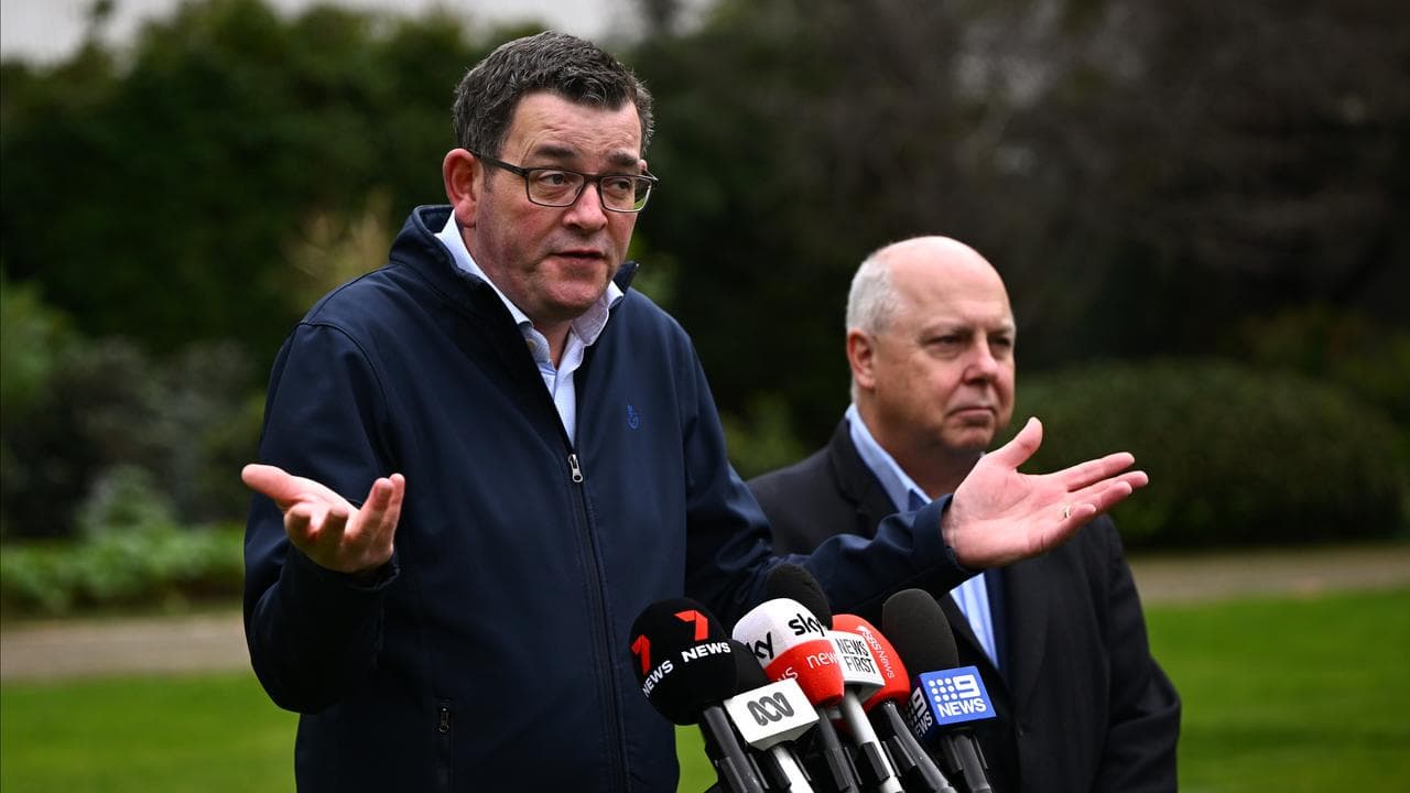 Victorian Premier Daniel Andrews (left)