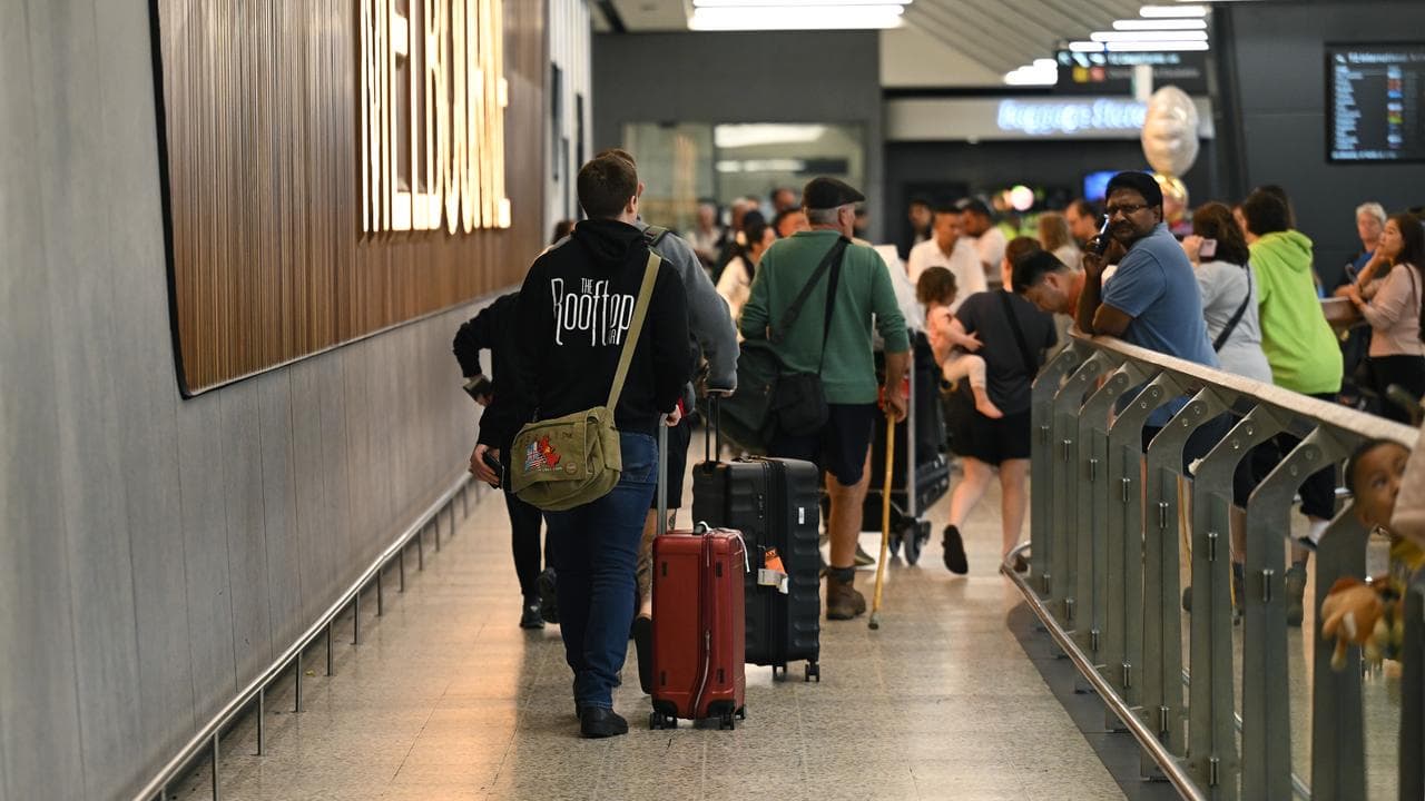 Stock image of the arrivals gate at Melbourne Airport, March 2, 2026