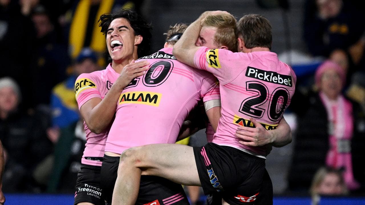 Tom Jenkins celbrates with team mates