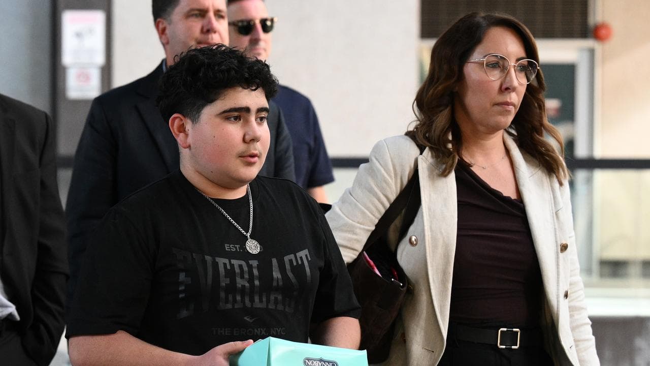 Nicholas Tadros and Jane Manns leave court