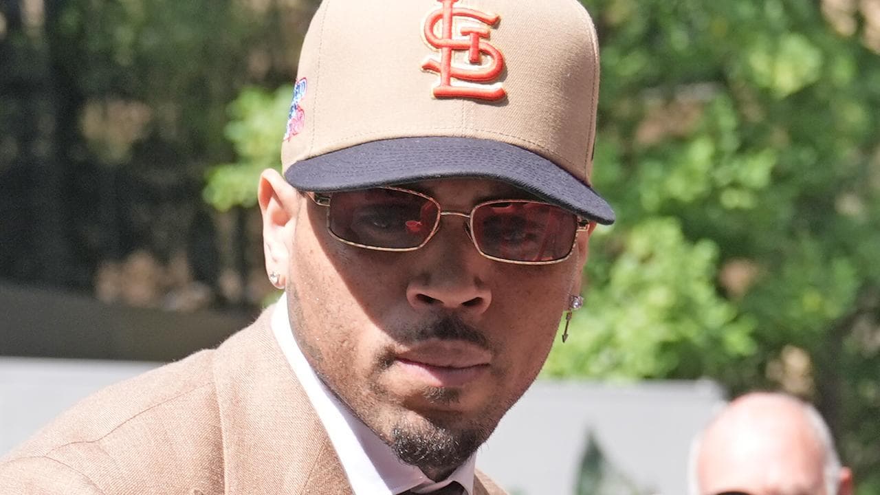 Chris Brown arrives at Southwark Crown Court, London
