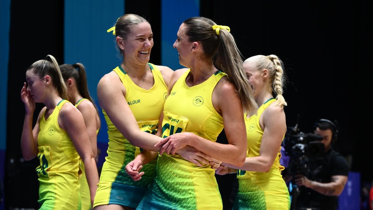 Australia players celebrate duri