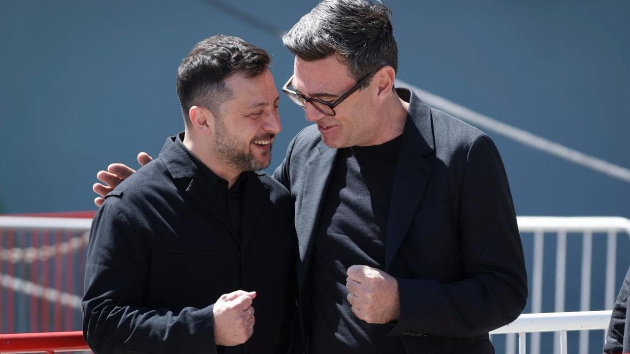 Volodymyr Zelenskiy and Andy Burnham