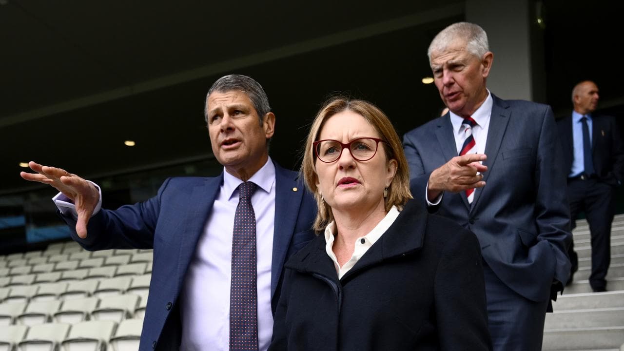Steve Bracks and Jacinta Allan (file image)