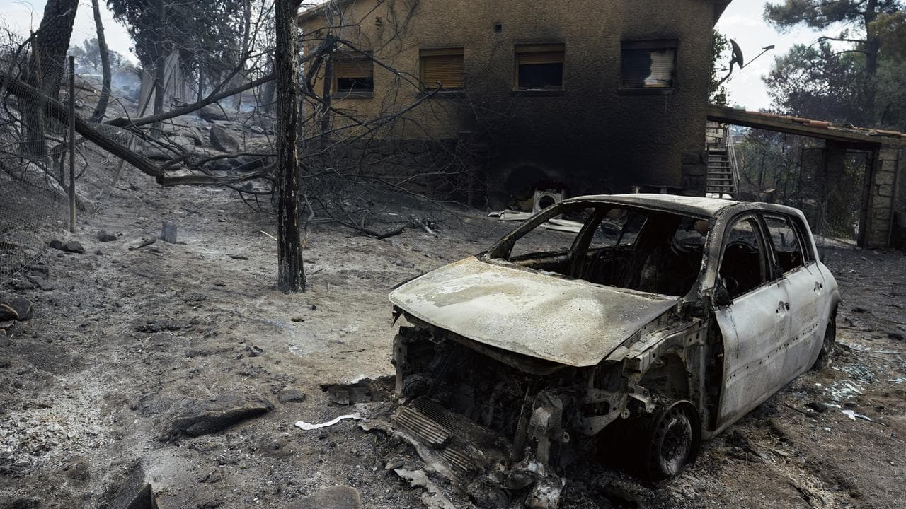 Wildfires devastate central Spain