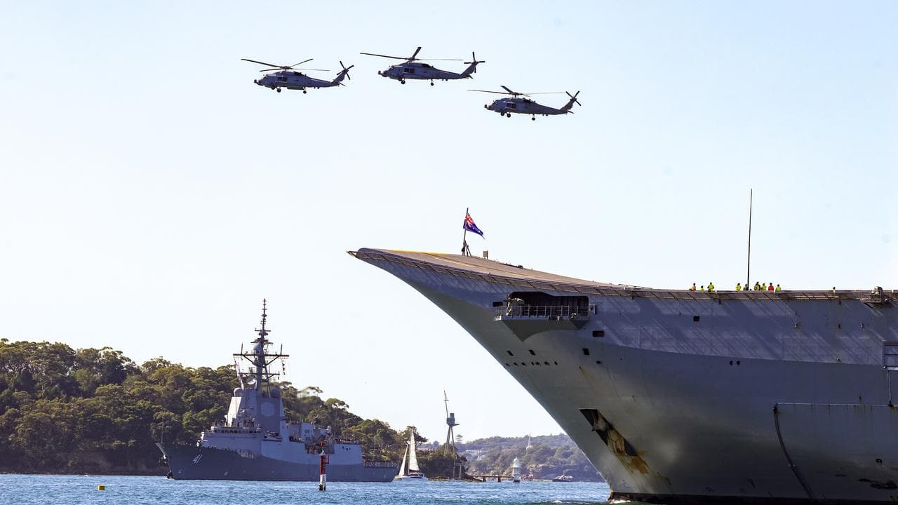 Military choppers and vessels (file image)