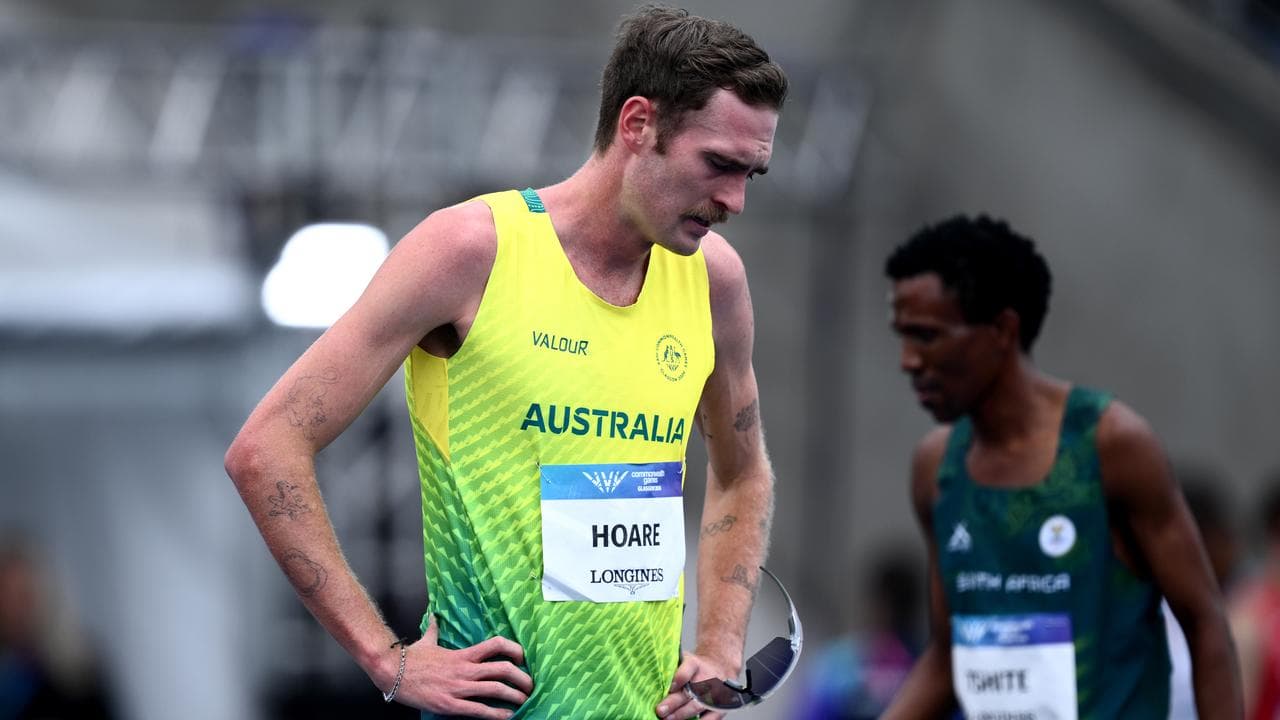 Oliver Hoare of Australia reacts after